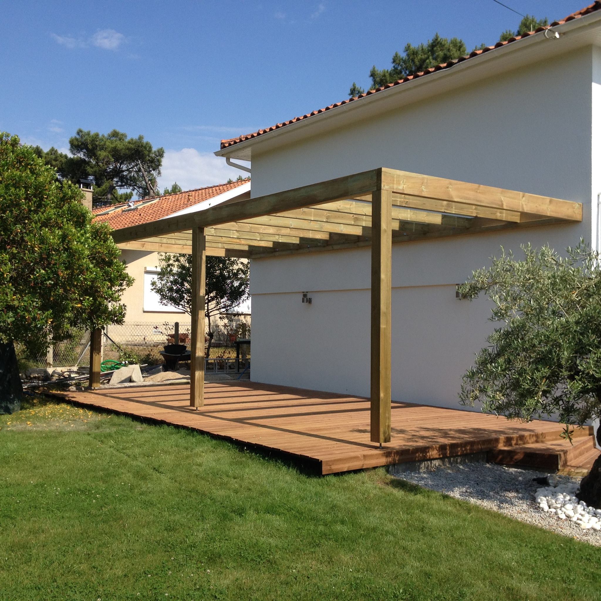 Pergola et terrasse bois en Gironde