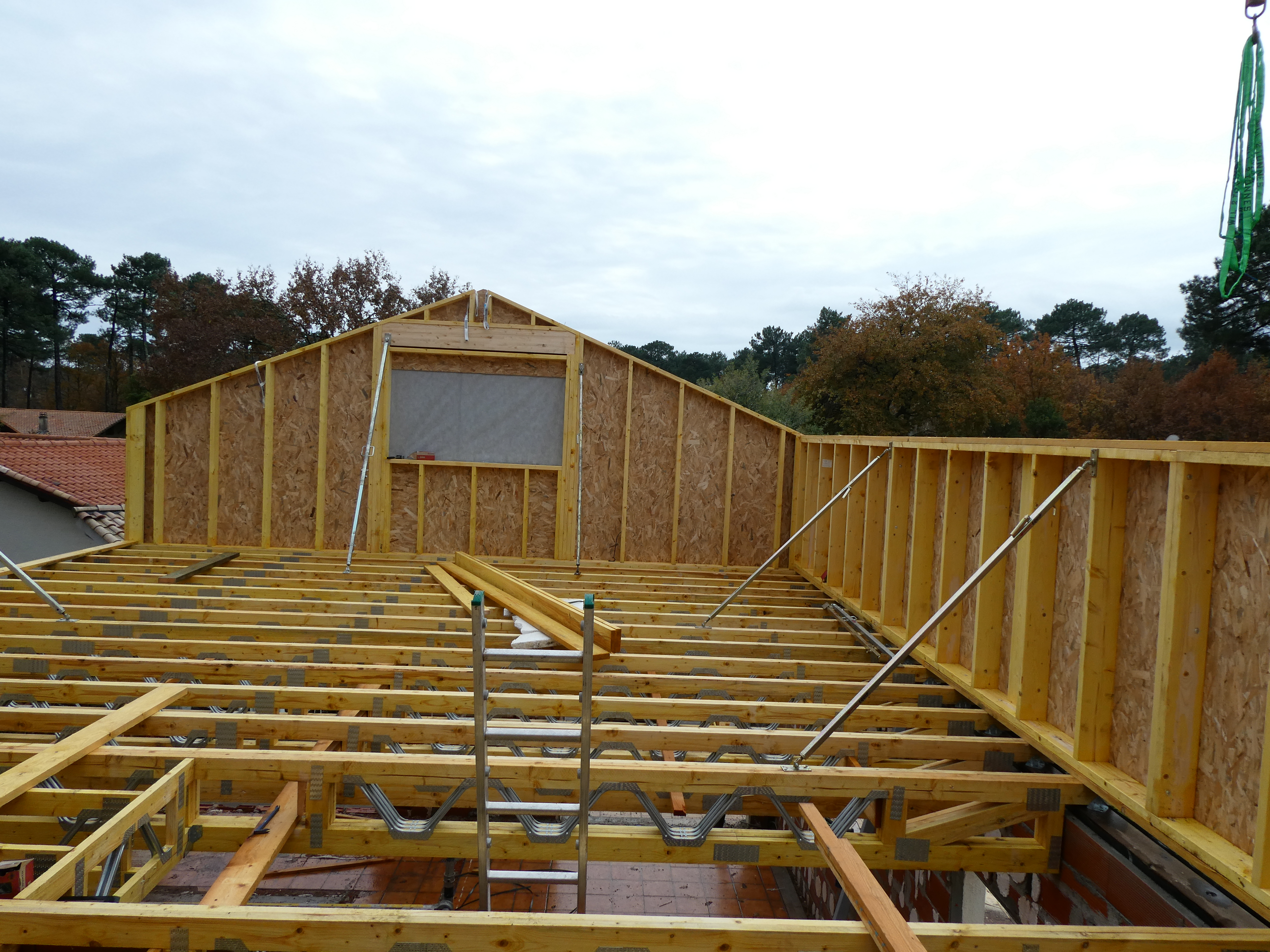 Résultat final surélévation avec bardage bois