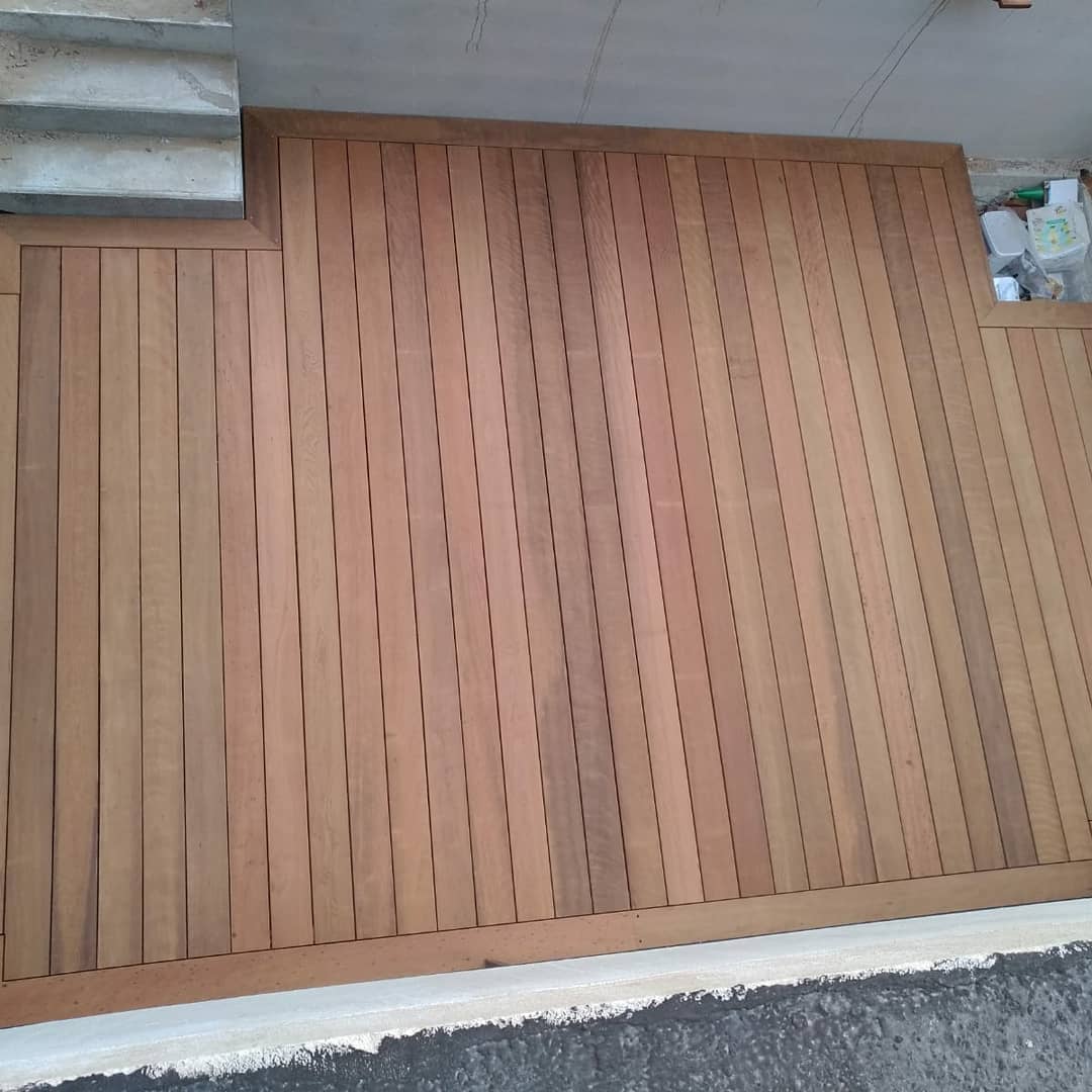 Détail structure patio bois durable